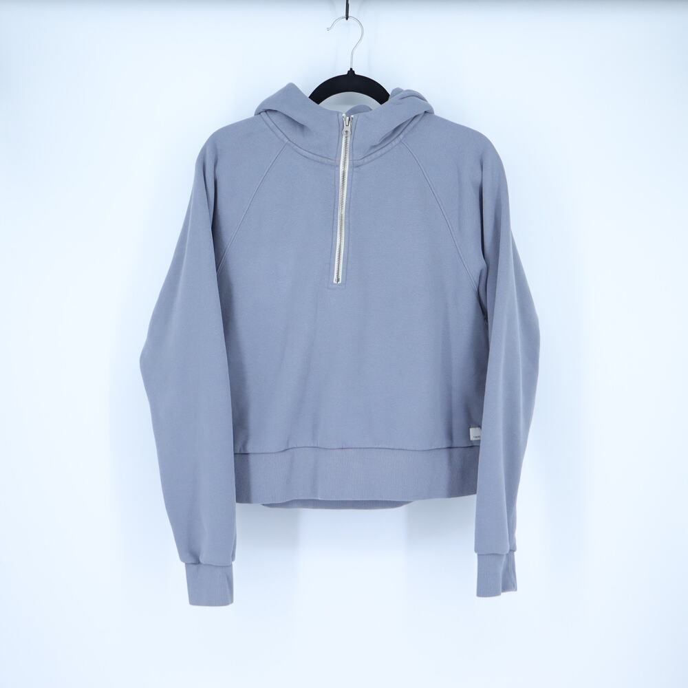 Vuori Restore Half Zip Pullover Hoodie Gray Oversized Sweatshirt Women's M